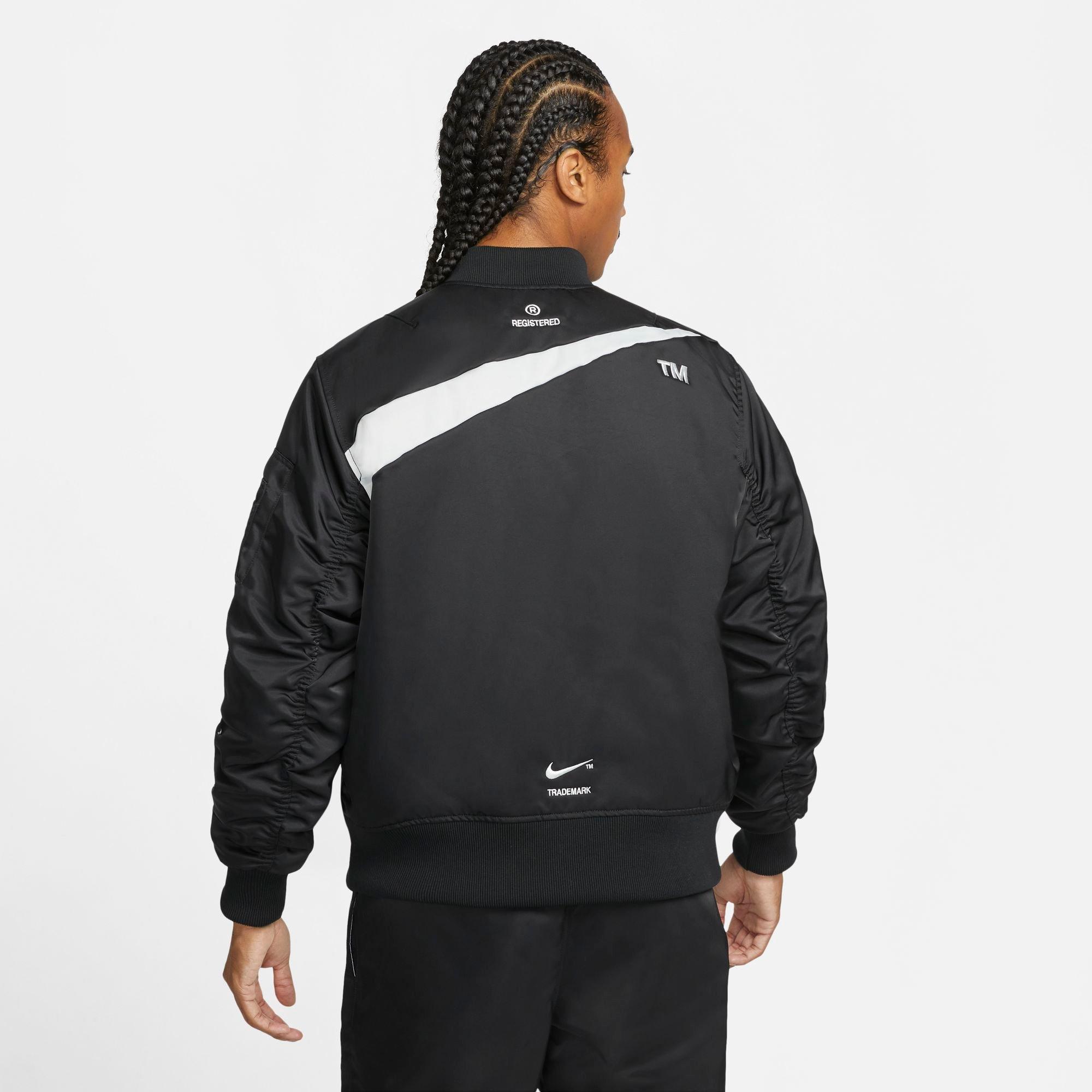 Nike swoosh discount reversible bomber jacket